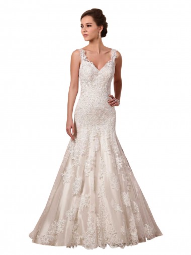 Open Back Mermaid Tulle Wedding Dress with Lace Bodice Glasgow