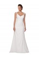 V-Neck Sheath Chiffon Wedding Dress with Straps
