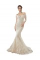 Long Sleeves Off the Shoulder Trumpet Lace Wedding Dress