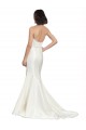 Trumpet Satin Wedding Dress with Sweetheart Lace Bodice