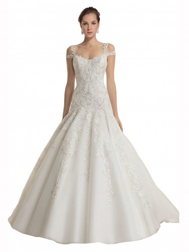 Off the Shoulder Mermaid Lace Tulle Wedding Dress Glasgow