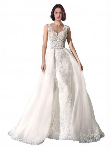 Sweetheart Fit and Flare Tulle Lace Wedding Dress Glasgow