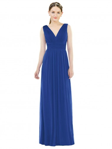 Low Square Back Sleeveless Shirred Skirt Bridesmaid Dress Glasgow