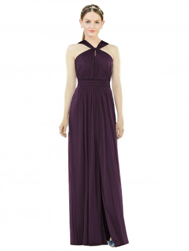 Maxi Chiffon Halter Neck Bridesmaid Dress Glasgow