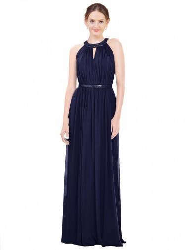 Vintage Full-Length Sleeveless Chiffon Bridesmaid Dress  Glasgow
