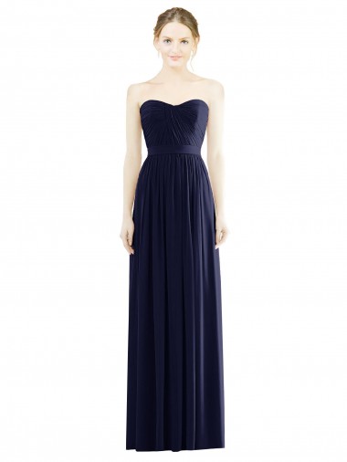 Low Back Draped Strapless Chiffon Formal Bridesmaid Dress  Glasgow