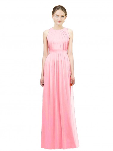 Sleek Halter Neck Chiffon Bridesmaid Dress  Glasgow