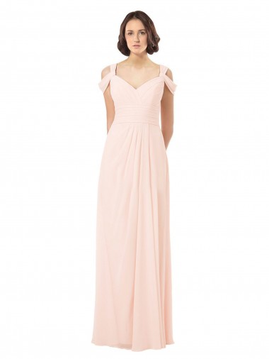 Chiffon Sweetheart Bridesmaid Dress with An Illusion Overlay Glasgow
