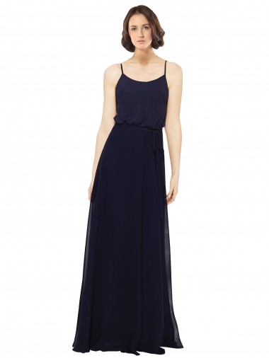 Chiffon Bridesmaids Dress with Scoop Neckline Glasgow