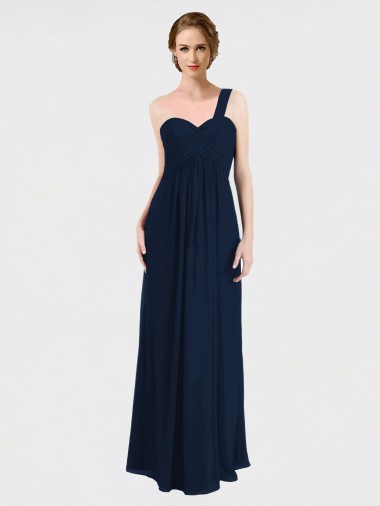 Full Length Long Chiffon Bridesmaid Gown with Sweetheart Neckline Glasgow