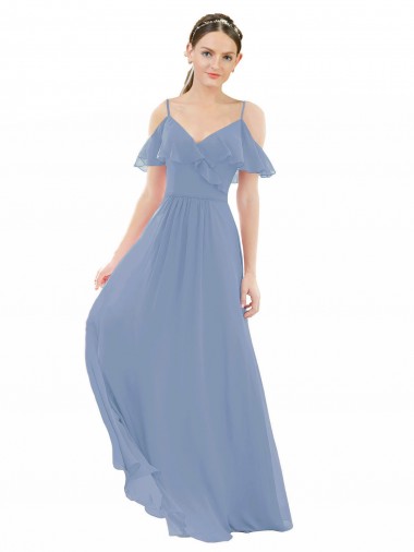 Pleated One Shoulder A-Line Chiffon Bridesmaid Dress Glasgow
