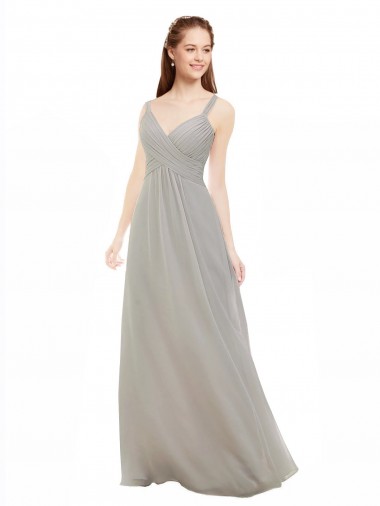 Chiffon Bridesmaid Dress with Ruched Draped Bodice Glasgow