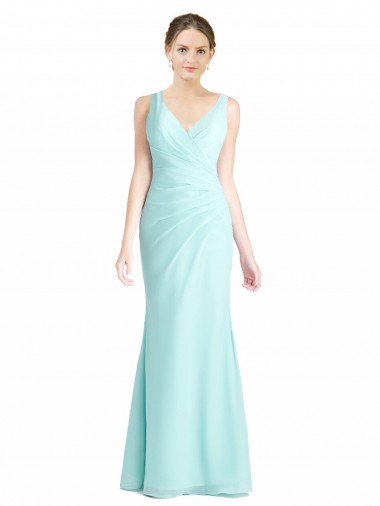 Ruched Bodice Sweetheart Chiffon Bridesmaid Dress with Lace Back Glasgow