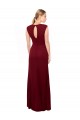 Cap Sleeves Chiffon Bridesmaid Dress / Prom Dress with Pleated V-Neck Bodice