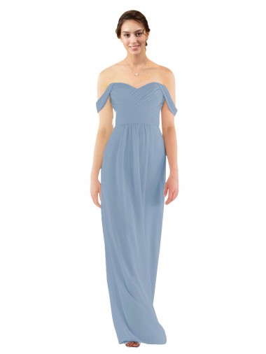 Sweetheart Neckline Chiffon Off-the-Shoulder Bridesmaid Dress Glasgow