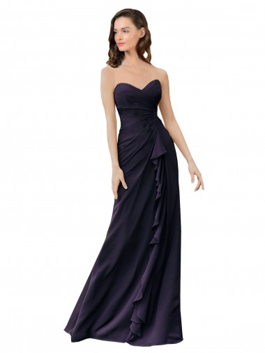 Strapless Chiffon Bridesmaids Dress with Sweetheart Neckline Glasgow