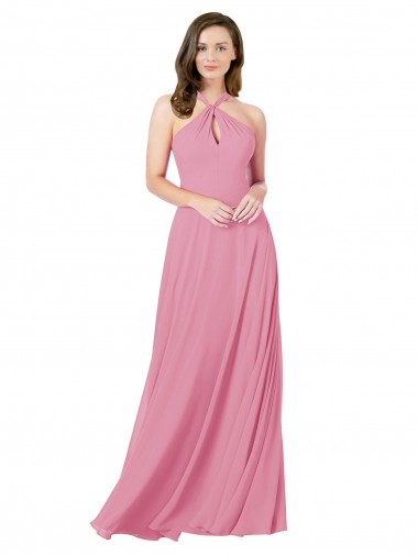 Chiffon Bridesmaid Dress / Prom Dress with Keyhole Front Glasgow