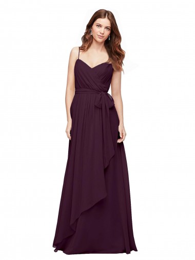 Wrapped Sweetheart Neckline Long Chiffon Bridesmaid Dress  Glasgow
