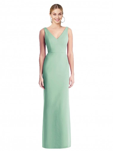Sleeveless Tie Back Chiffon Trumpet Chiffon Bridesmaid Dress Glasgow