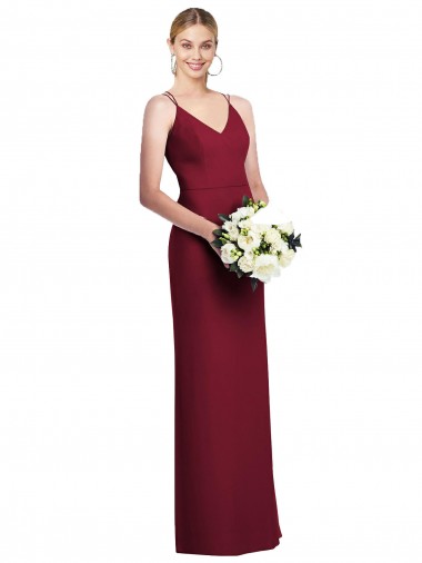 Full Length Draped Blouson Back Chiffon Maxi Bridesmaid Dress Glasgow