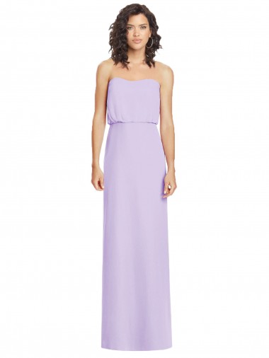 Full Length Lux Chiffon Blouson Bodice Bridesmaid Dress Glasgow