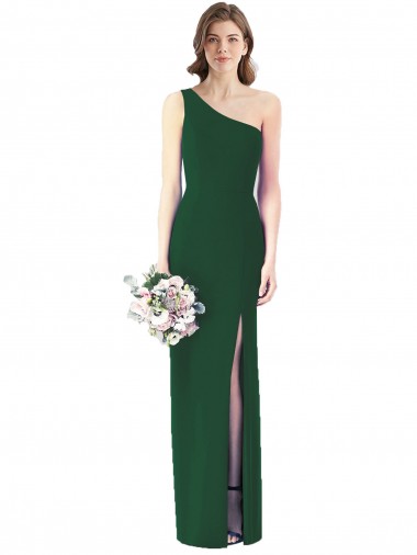 One Shoulder Chiffon Trumpet Bridesmaid Dress Glasgow