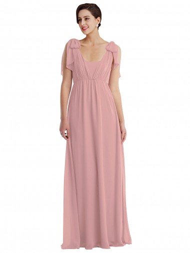 Empire Waist Long Halter Maxi Bridesmaid Dress Glasgow