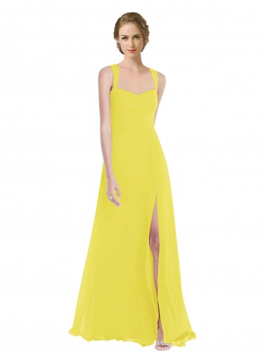 Wide Strap Sweetheart Maxi Bridesmaid Dress Glasgow
