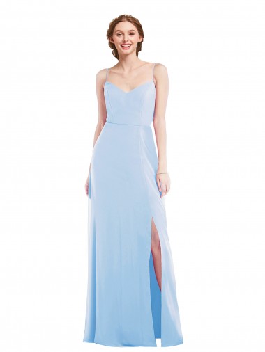 Tie Back Cutout Maxi Formal Bridesmaid Dress with Front Slit Glasgow
