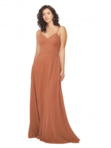 Chiffon Bridesmaid Dress with Tie Back Keyhole Glasgow