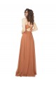 Chiffon Bridesmaid Dress with Tie Back Keyhole