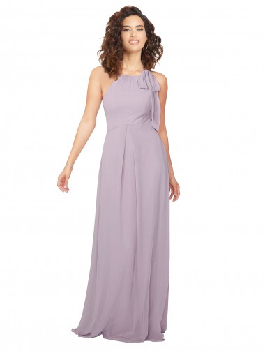 Halter Neck Bridesmaid Dress with Bow Glasgow