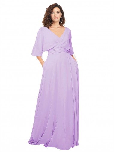 Chiffon Bridesmaid Dress with Ruched Waist Glasgow