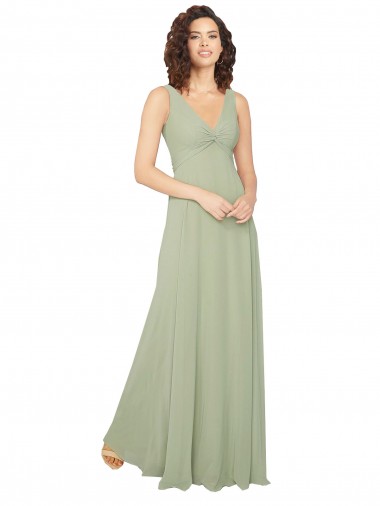 Knotted Bodice Chiffon Bridesmaid Dress Glasgow