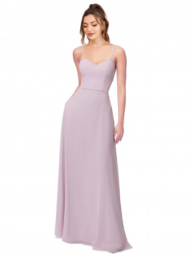 Sweetheart Tie-Back Chiffon Bridesmaid Dress Glasgow