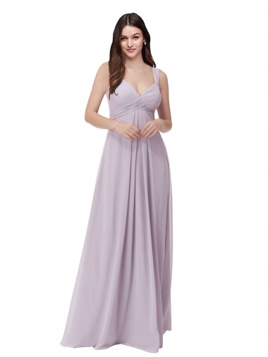 Draped Chiffon Bridesmaid Dress with Sash Glasgow