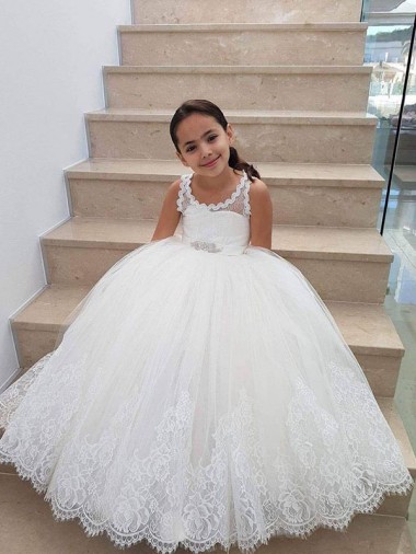 Ivory Ball Gown Floor Length Flower Girl Dress Glasgow