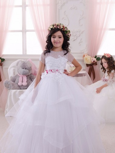 Ivory Ball Gown Sweetheart Floor Length Flower Girl Dress Glasgow