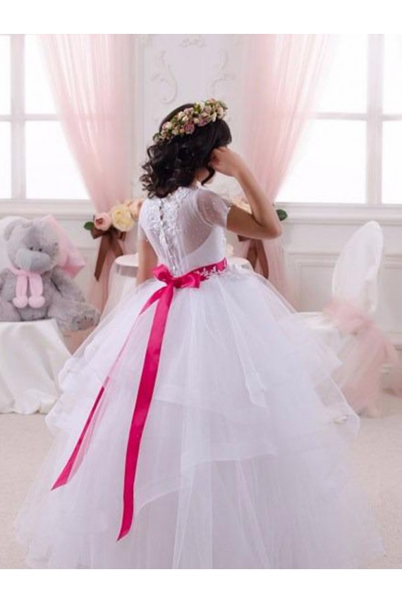 Ivory Ball Gown Sweetheart Floor Length Flower Girl Dress