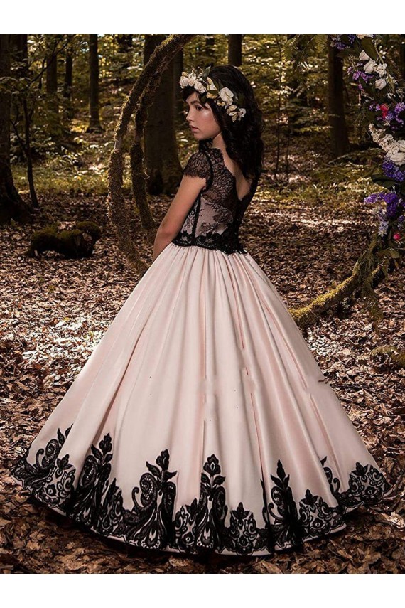 Ivory Ball Gown Sweetheart Neck Sleeveless Flower Girl Dress