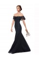 Off the Shoulder Long Lace Bridesmaid Dress / Prom Dress with Flutter Sleeves