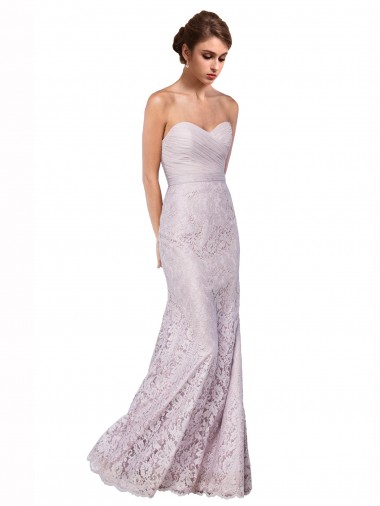 Floor Length Fitted Sweetheart Lace Bridesmaid Dress / Prom Dress Glasgow