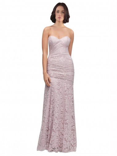 Floor Length Long Mermaid Lace Bridesmaid Dress / Prom Dress with Low Back Glasgow