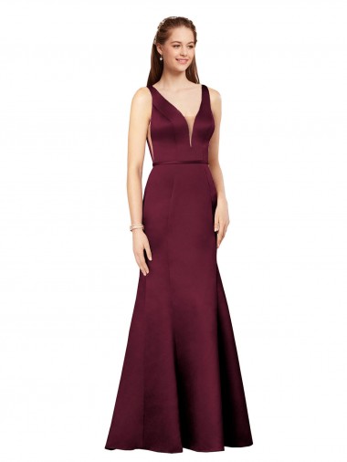 Sexy Formal Satin Bridesmaid Dress / Prom Dress with Side Cutouts Glasgow