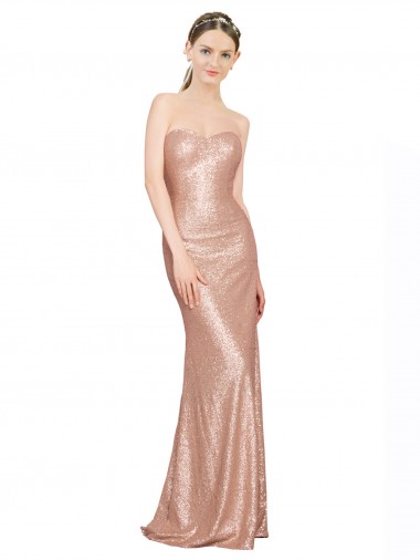Sweetheart Full Length Long Formal Sequin Bridesmaid Dress / Prom Dress Glasgow
