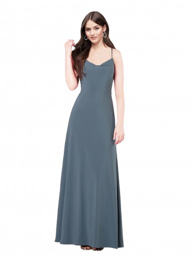 Classic Spandex Bridesmaid Dress / Prom Dress with Scoop Neckline Glasgow
