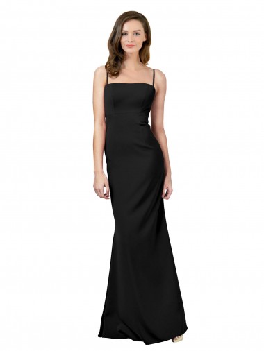 Fit and Flare Slim Formal Crepe Bridesmaid Dress / Prom Dress with Cutout Back Glasgow