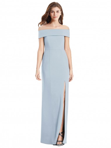 Cuffed Off the Shoulder Long Trumpet Bridesmaid Dress / Prom Dress Glasgow