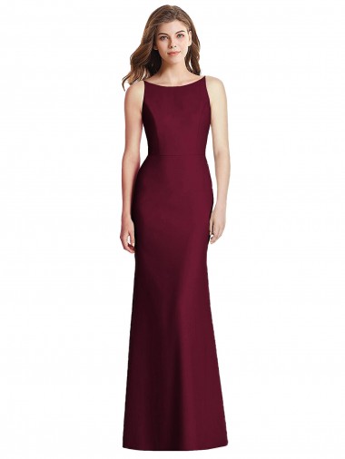 Open Cowl Back Bateau Neck Trumpet Bridesmaid Dress Glasgow