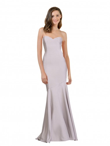 Crepe Mermaid Bridesmaid Dress / Prom Dress with Low Back Glasgow